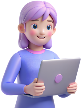 Publishing expert with laptop